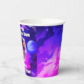 宇宙惑星ピンクガールファースト誕生日 紙コップ (左)