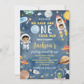 宇宙惑星ファーストバースデーパーティー 招待状 (正面)