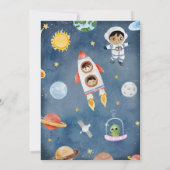 宇宙惑星ファーストバースデーパーティー 招待状 (裏面)