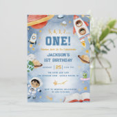 宇宙惑星ファーストバースデーパーティー 招待状 (スタンド正面)