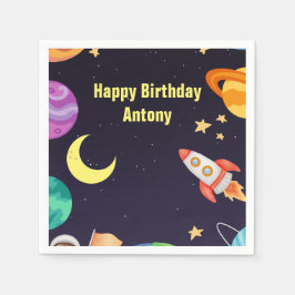 宇宙惑星ブルー スタンダードカクテルナプキン