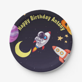 宇宙惑星ブルー ペーパープレート