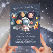 宇宙惑星ブルー 初めての誕生日 招待状
