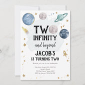 宇宙惑星ボーイセカンド誕生日招待状 招待状 (正面)