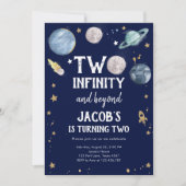 宇宙惑星ボーイセカンド誕生日招待状 招待状 (正面)