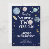 宇宙惑星ボーイセカンド誕生日招待状 招待状 (正面)