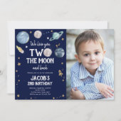 宇宙惑星ボーイセカンド誕生日招待状 招待状 (正面)