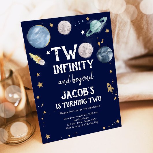宇宙惑星ボーイセカンド誕生日招待状 招待状