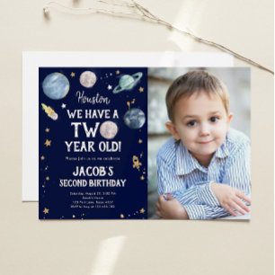 宇宙惑星ボーイセカンド誕生日招待状 招待状