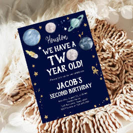 宇宙惑星ボーイセカンド誕生日招待状 招待状