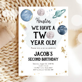 宇宙惑星ボーイセカンド誕生日招待状 招待状