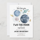 宇宙惑星ボーイセカンド誕生日招待状 招待状 (正面)