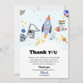 宇宙惑星ボーイバースデーサンキューカード 案内状 (正面)