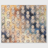 宇宙惑星ボーイファースト誕生日包装 ラッピングペーパー (フラット)