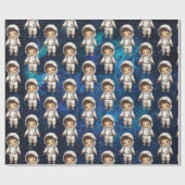 宇宙惑星ボーイファースト誕生日包装 ラッピングペーパー (フラット)