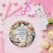 宇宙惑星ボーイファースト誕生日 ペーパープレート (パーティー)