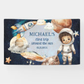 宇宙惑星ボーイファースト誕生日 横断幕 (横)