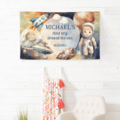 宇宙惑星ボーイファースト誕生日 横断幕 (インサイチュ)