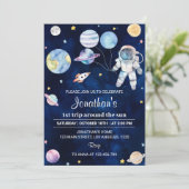 宇宙惑星ボーイ1歳の招待状 招待状 (スタンド正面)