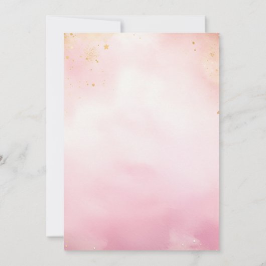 宇宙惑星ロケットガールファースト誕生日 招待状 (裏面)