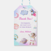 宇宙惑星ロケット船ありがとうギフトラベル ギフトタグ (裏面)