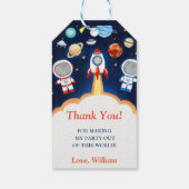 宇宙惑星ロケット船ありがとうギフトラベル ギフトタグ (裏面)