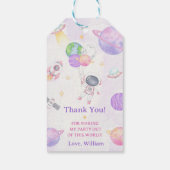 宇宙惑星ロケット船ありがとうギフトラベル ギフトタグ (裏面)