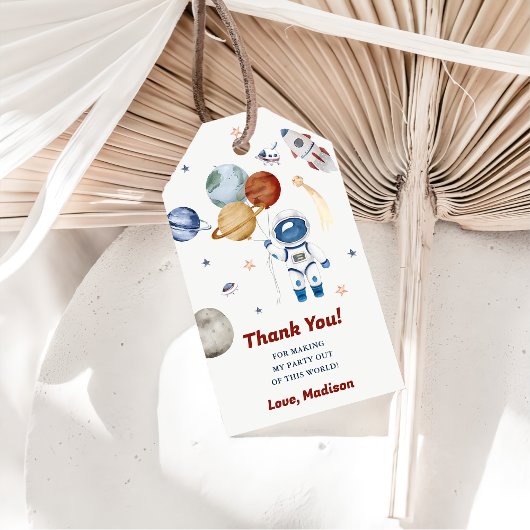 宇宙惑星ロケット船ありがとうギフトラベル ギフトタグ