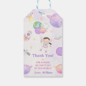 宇宙惑星ロケット船ありがとうギフトラベル ギフトタグ (裏面)