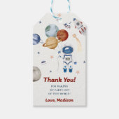 宇宙惑星ロケット船ありがとうギフトラベル ギフトタグ (正面)