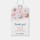 宇宙惑星ロケット船ありがとう ギフトタグ (正面)