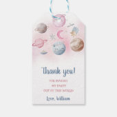 宇宙惑星ロケット船ありがとう ギフトタグ (裏面)