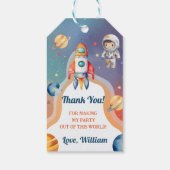 宇宙惑星ロケット船ありがとう ギフトタグ (裏面)