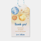 宇宙惑星ロケット船ありがとう ギフトタグ (裏面)