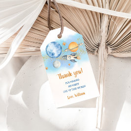 宇宙惑星ロケット船ありがとう ギフトタグ