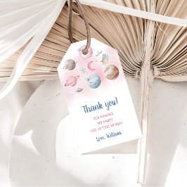 宇宙惑星ロケット船ありがとう ギフトタグ