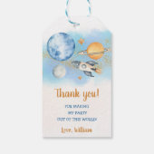 宇宙惑星ロケット船ありがとう ギフトタグ (裏面)