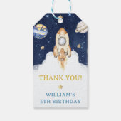 宇宙惑星ロケット船ありがとう ギフトタグ (裏面)