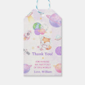 宇宙惑星ロケット船ありがとう ギフトタグ (正面)