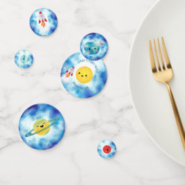 宇宙惑星ロケット船誕生日 コンフェッティ