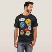 宇宙惑星天文学ジョーク Tシャツ (正面フル)