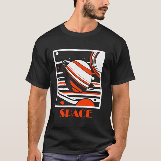宇宙惑星天王星サターンネプチューンユニバースコスモ Tシャツ (正面)