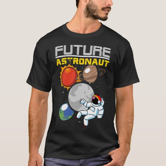 宇宙惑星宇宙科学者未来宇宙飛行士 Tシャツ (正面)