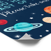 宇宙惑星宇宙空間誕生日の好意サイン ポスター (角)