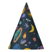 宇宙惑星宇宙飛行士ムーンスターズ誕生日 パーティーハット (左)