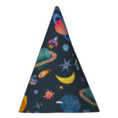 宇宙惑星宇宙飛行士ムーンスターズ誕生日 パーティーハット (右)