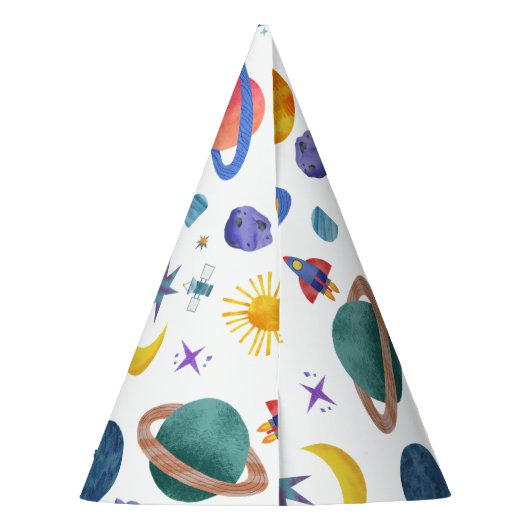 宇宙惑星宇宙飛行士ムーンスターズ誕生日 パーティーハット (裏面)