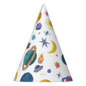 宇宙惑星宇宙飛行士ムーンスターズ誕生日 パーティーハット (左)