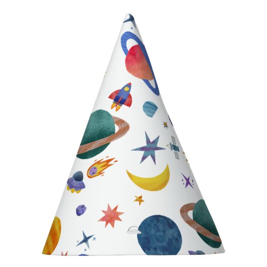 宇宙惑星宇宙飛行士ムーンスターズ誕生日 パーティーハット (右)
