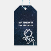 宇宙惑星宇宙飛行士1世誕生日ボーイ ギフトタグ (裏面)